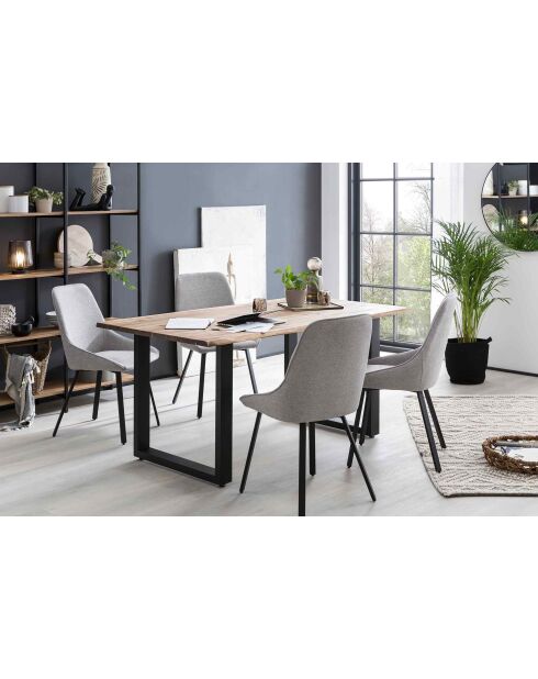 Fever - Set aus 2 grauen Esszimmerstühlen - 51x47x87 cm