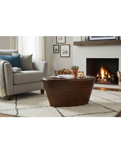 Sit - Table d'appoint Rondura brune - 70x53x36cm