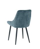 Sit — Set aus 2 Stühlen mit blauem Bezug und schwarzen Beinen — 48 x 57 x 84 cm