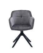 Fever - Poltrona trapuntata a nido d'ape, grigia - 59x60x83 cm