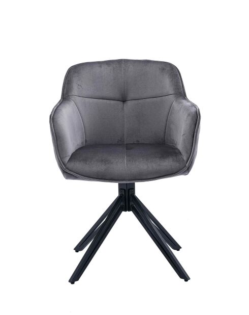 Fever - Fauteuil matelassé nid d'abeille, gris - 59x60x83 cm