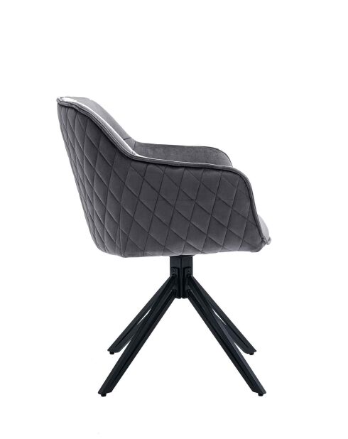 Fever - Fauteuil matelassé nid d'abeille, gris - 59x60x83 cm