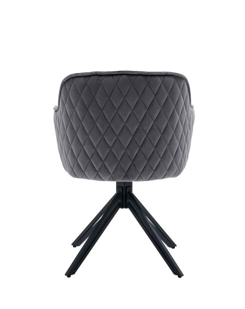 Fever - Fauteuil matelassé nid d'abeille, gris - 59x60x83 cm