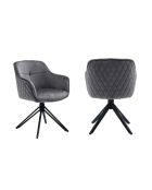 Fever - Poltrona trapuntata a nido d'ape, grigia - 59x60x83 cm