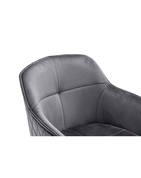 Fever - Fauteuil matelassé nid d'abeille, gris - 59x60x83 cm