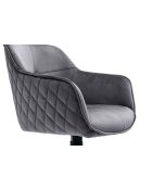 Fever - Poltrona trapuntata a nido d'ape, grigia - 59x60x83 cm