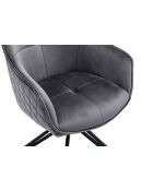 Fever - Poltrona trapuntata a nido d'ape, grigia - 59x60x83 cm