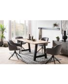 Fever - Poltrona trapuntata a nido d'ape, grigia - 59x60x83 cm