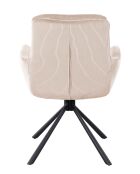 Fever - Poltrona beige effetto velluto a coste - 60x64x89 cm