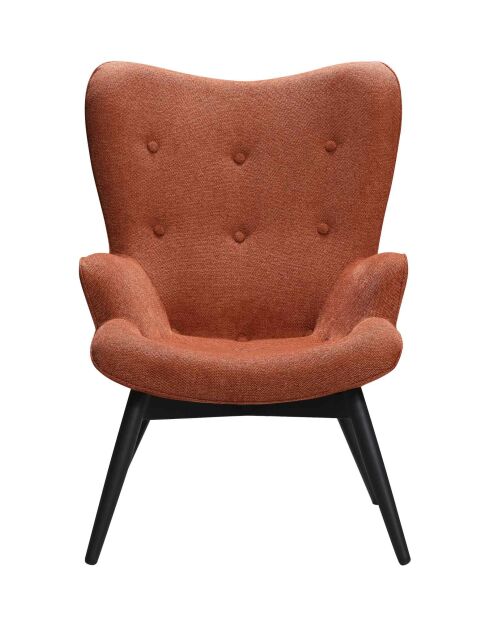 Fever - Fauteuil cuivre, tissu texturé - 80x99x92 cm