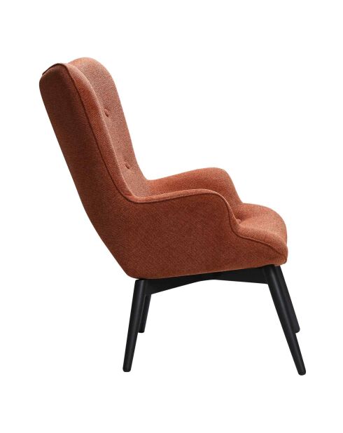 Fever - Fauteuil cuivre, tissu texturé - 80x99x92 cm