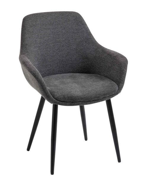 Fever - Set de 2 sillones antracita/negro - 64x59x86 cm