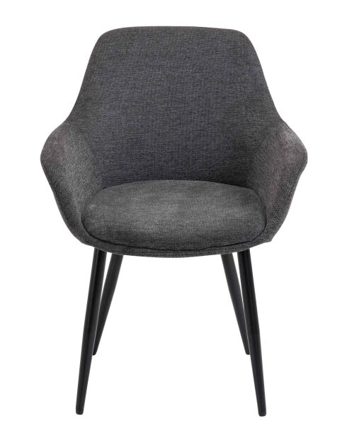 Fever - Set de 2 sillones antracita/negro - 64x59x86 cm