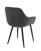 Fever - Lot de 2 fauteuils anthracite/noir- 64x59x86 cm