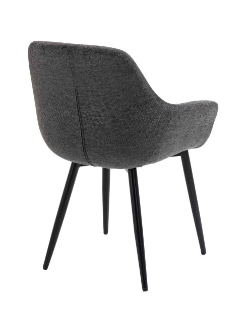 Fever - Set de 2 sillones antracita/negro - 64x59x86 cm