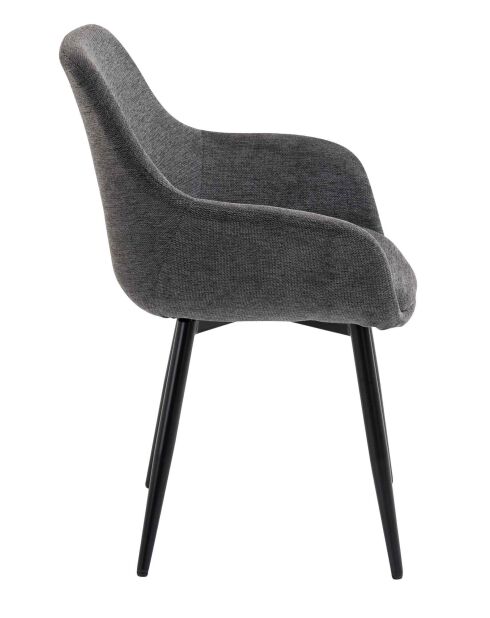 Fever - Set de 2 sillones antracita/negro - 64x59x86 cm