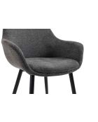 Fever - Lot de 2 fauteuils anthracite/noir- 64x59x86 cm