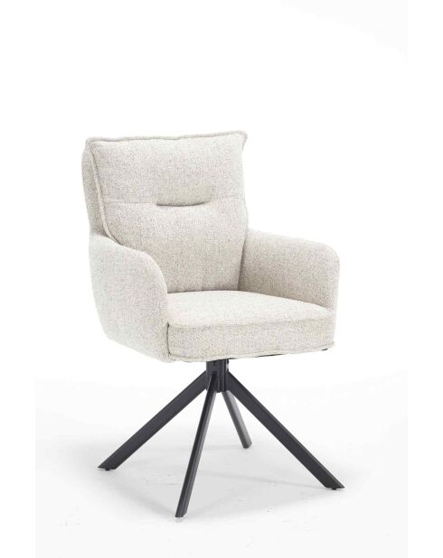 Fever - Poltrona beige in tessuto strutturale - 60x67x93 cm