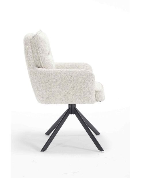 Fever - Poltrona beige in tessuto strutturale - 60x67x93 cm