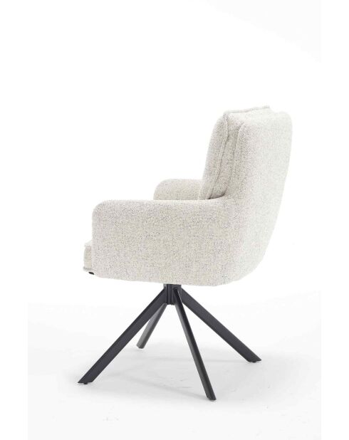 Fever - Poltrona beige in tessuto strutturale - 60x67x93 cm