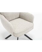 Fever - Poltrona beige in tessuto strutturale - 60x67x93 cm