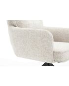 Fever - Poltrona beige in tessuto strutturale - 60x67x93 cm