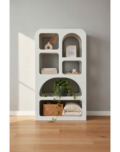 Sit - Étagère Holvik blanc naturel - 90x35x170cm