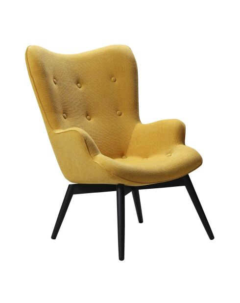 Fever - Poltrona gialla, tessuto testurizzato - 80x99x92 cm