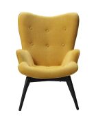 Fever - Poltrona gialla, tessuto testurizzato - 80x99x92 cm