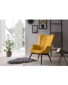 Fever - Poltrona gialla, tessuto testurizzato - 80x99x92 cm