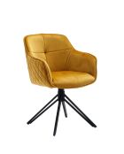 Fever - Poltrona trapuntata a nido d'ape, gialla - 59x60x83 cm