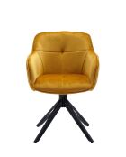 Fever - Poltrona trapuntata a nido d'ape, gialla - 59x60x83 cm