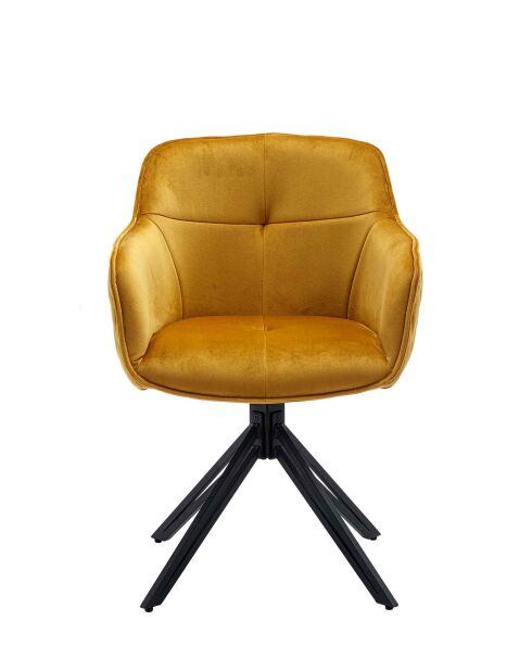 Fever - Poltrona trapuntata a nido d'ape, gialla - 59x60x83 cm