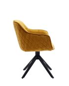 Fever - Poltrona trapuntata a nido d'ape, gialla - 59x60x83 cm