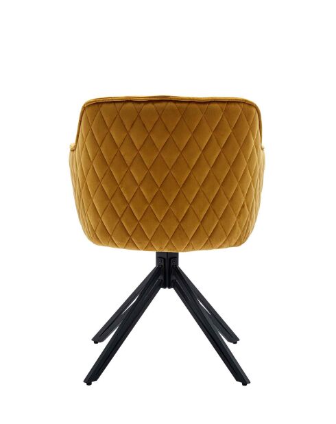 Fever - Poltrona trapuntata a nido d'ape, gialla - 59x60x83 cm