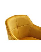 Fever - Poltrona trapuntata a nido d'ape, gialla - 59x60x83 cm