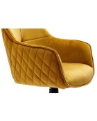 Fever - Poltrona trapuntata a nido d'ape, gialla - 59x60x83 cm