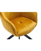 Fever - Poltrona trapuntata a nido d'ape, gialla - 59x60x83 cm