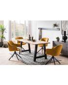 Fever - Poltrona trapuntata a nido d'ape, gialla - 59x60x83 cm