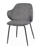 Fever - Set di 2 poltrone grigio/nero - 54x55x83 cm