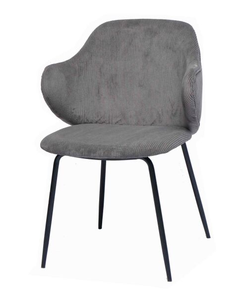 Fever - Set di 2 poltrone grigio/nero - 54x55x83 cm