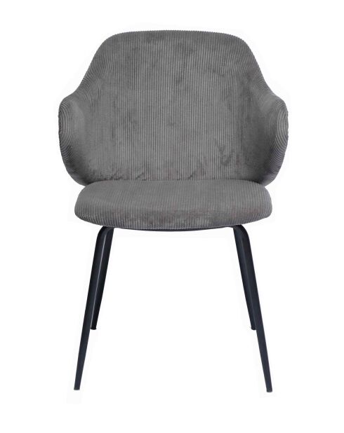 Fever - Set di 2 poltrone grigio/nero - 54x55x83 cm