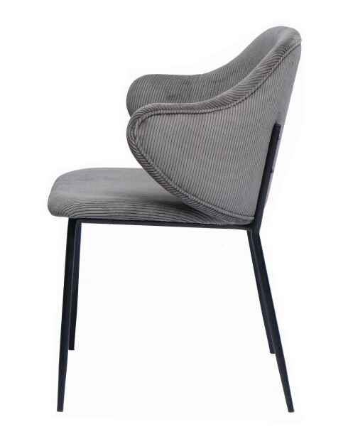 Fever - Set di 2 poltrone grigio/nero - 54x55x83 cm