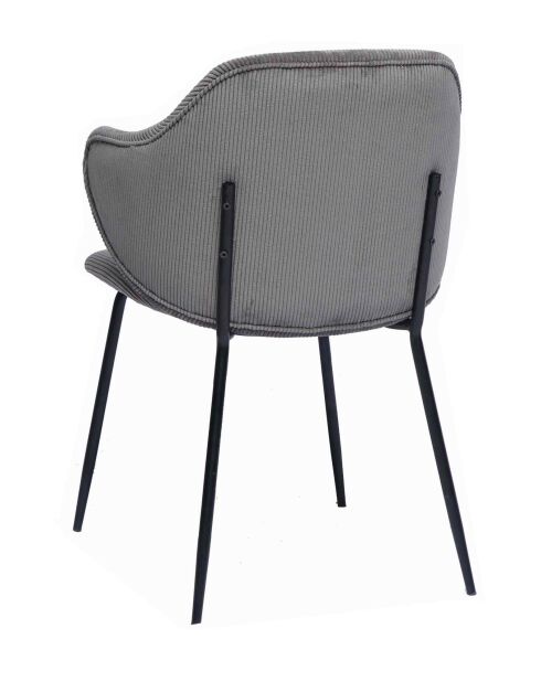 Fever - Set di 2 poltrone grigio/nero - 54x55x83 cm