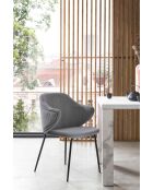 Fever - Set di 2 poltrone grigio/nero - 54x55x83 cm