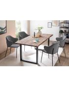 Fever - Set di 2 poltrone grigio/nero - 54x55x83 cm