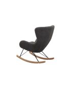 Fever - Rocking chair teddy fourrure gris - 75x102x106 cm