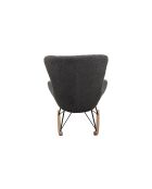 Fever - Rocking chair teddy fourrure gris - 75x102x106 cm