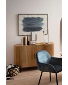 Sit - Cassettiera Natural Stripe, nera - 120x40x80 cm