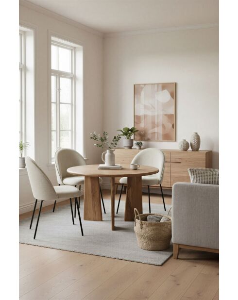 Sit - Table Wave naturel - 120x120x77cm